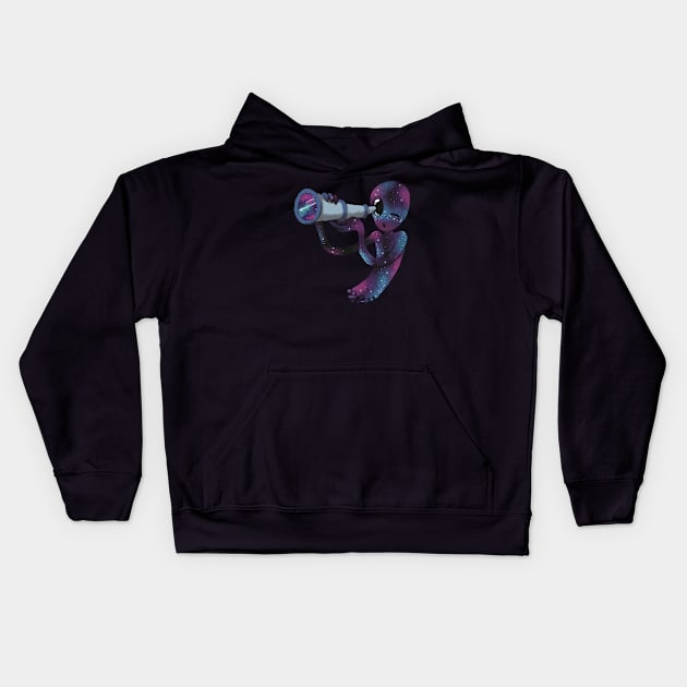 Alien Stargazer Kids Hoodie by SaruHime